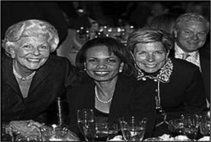 Photograph of Mary M. Arnold, U.S. Secretary of State Condoleezza Rice and Mary E. Arnold